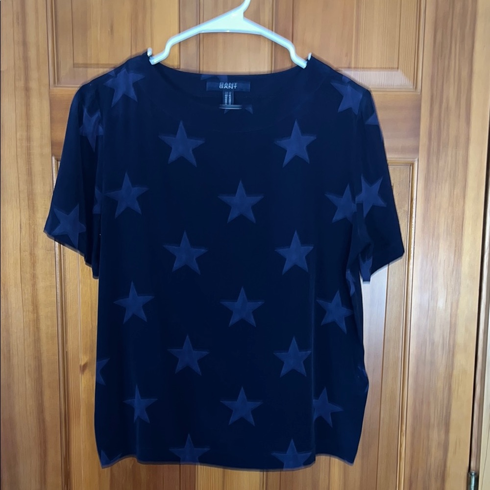 Blue Star Print Women's Top